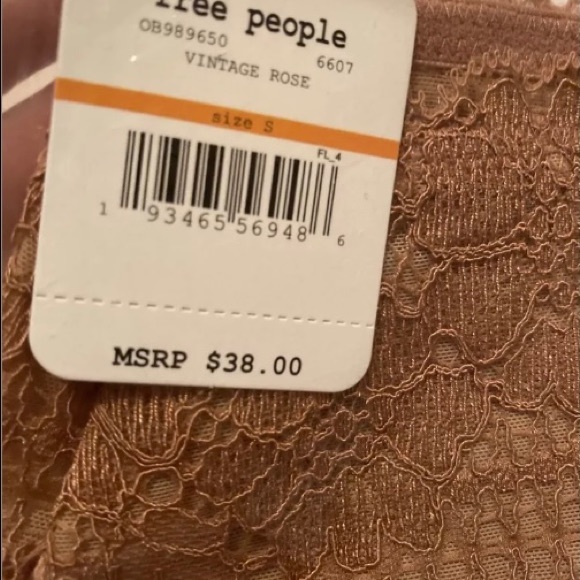 Free People Camila Bandeau Vintage Rose Small - Picture 4 of 4